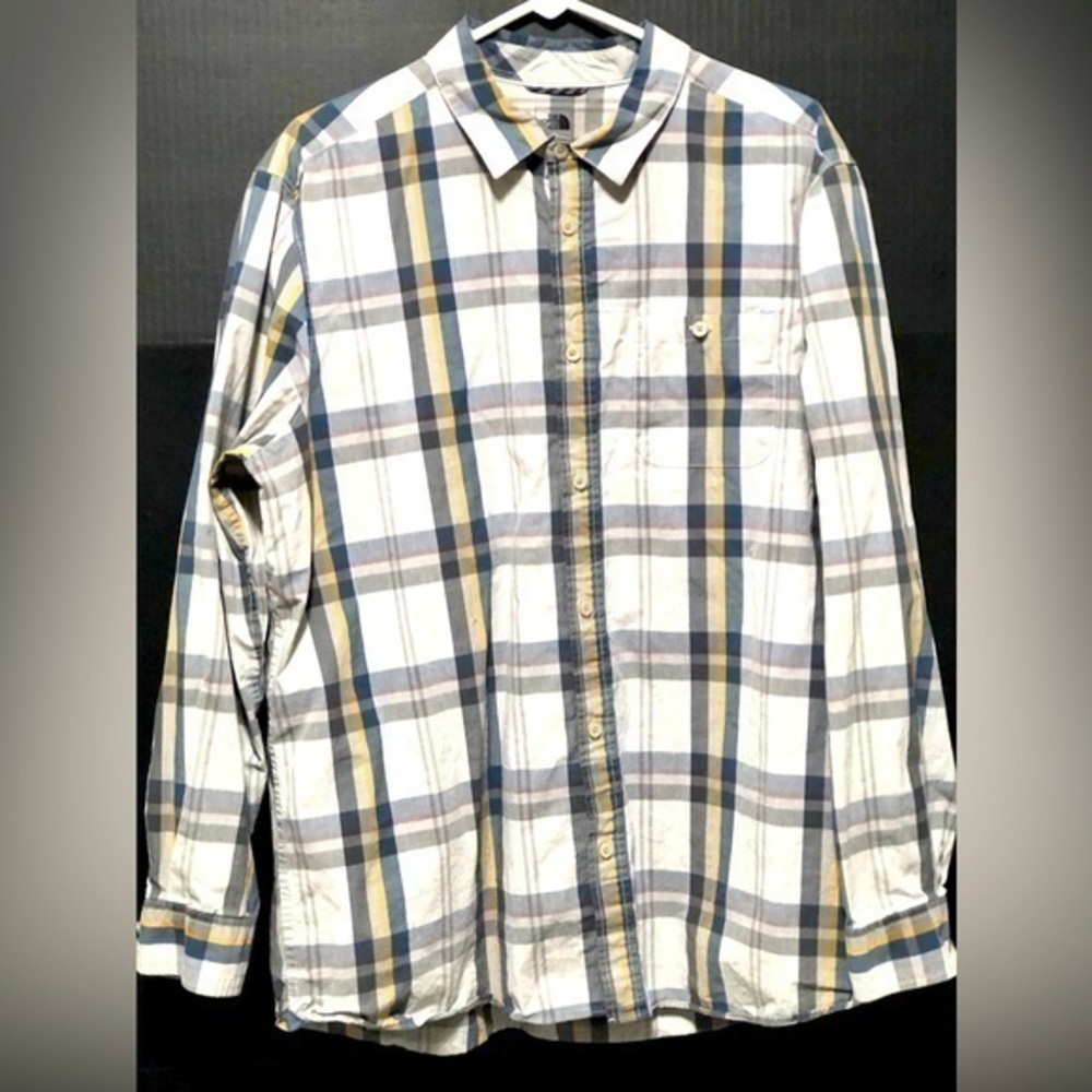 🌚North Face Cotton Plaid Button Down Shirt